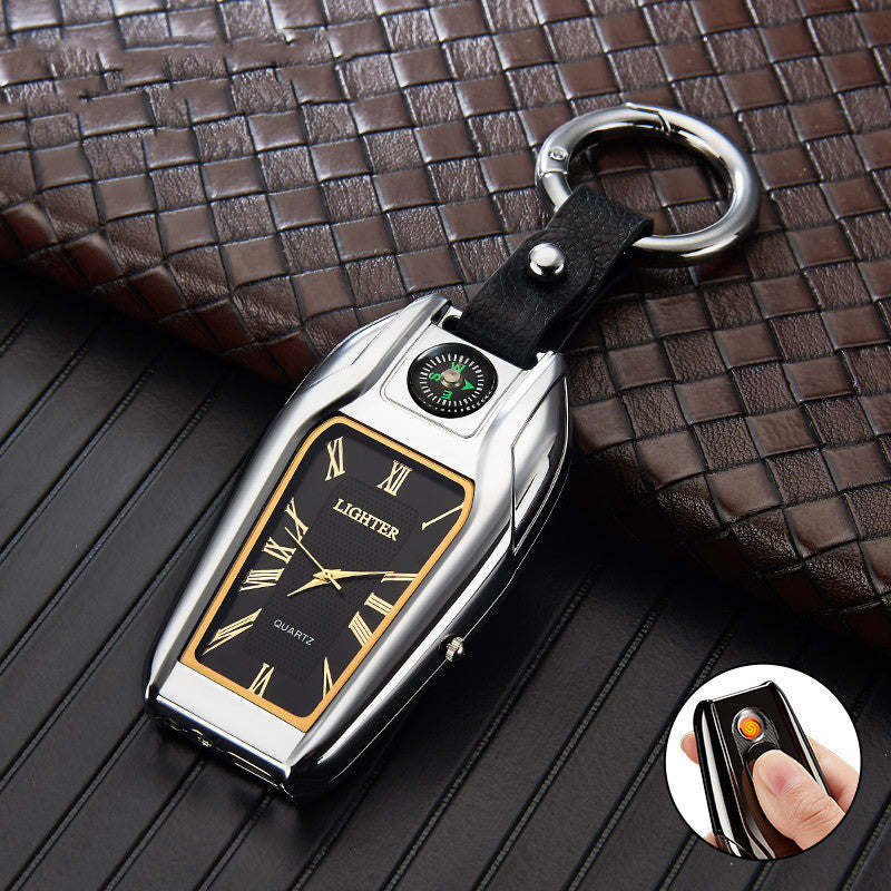 Lighter With Watch And Key Chain